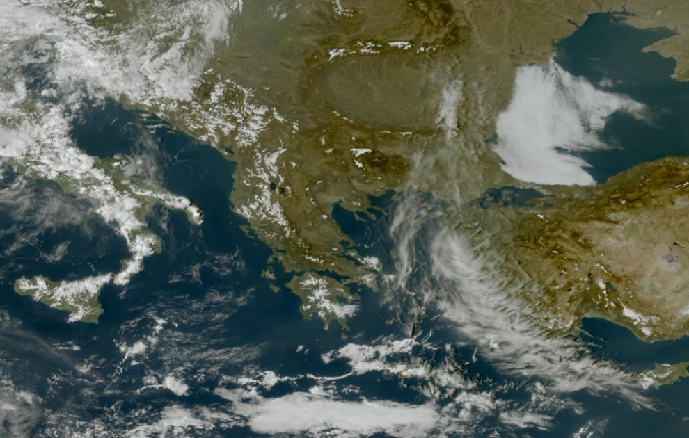 Τελευταία δορυφορική εικόνα νεφοκάλυψης