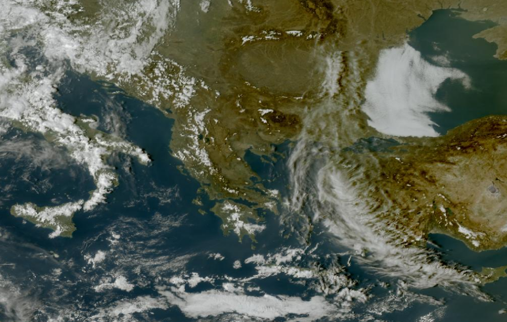 Τελευταία δορυφορική εικόνα νεφοκάλυψης