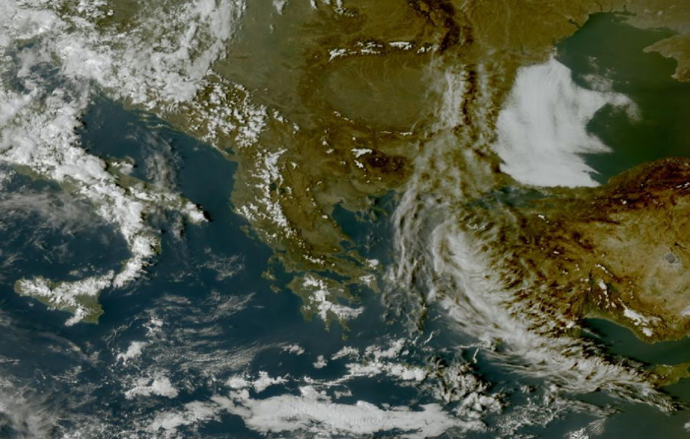 Τελευταία δορυφορική εικόνα νεφοκάλυψης