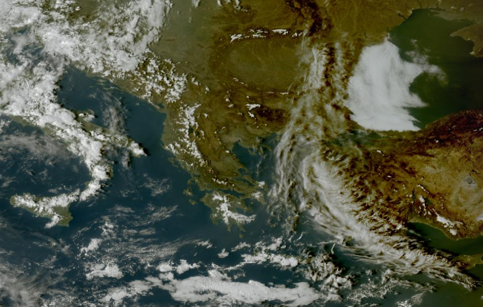 Τελευταία δορυφορική εικόνα νεφοκάλυψης