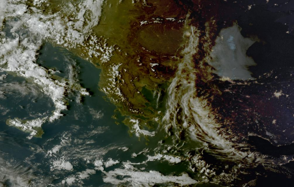 Τελευταία δορυφορική εικόνα νεφοκάλυψης