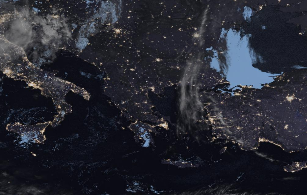 Τελευταία δορυφορική εικόνα νεφοκάλυψης