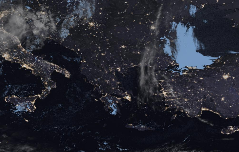 Τελευταία δορυφορική εικόνα νεφοκάλυψης