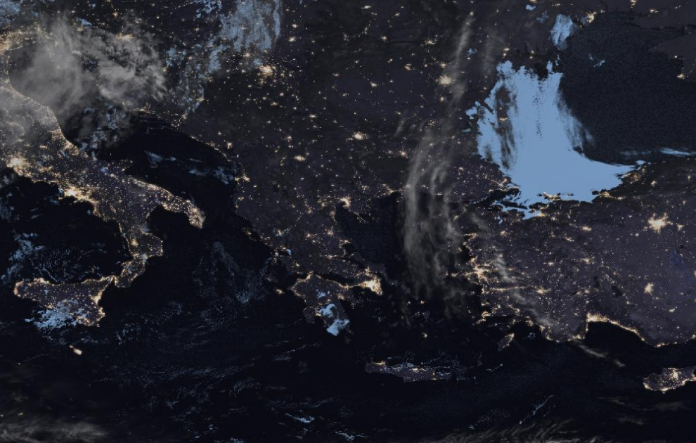 Τελευταία δορυφορική εικόνα νεφοκάλυψης