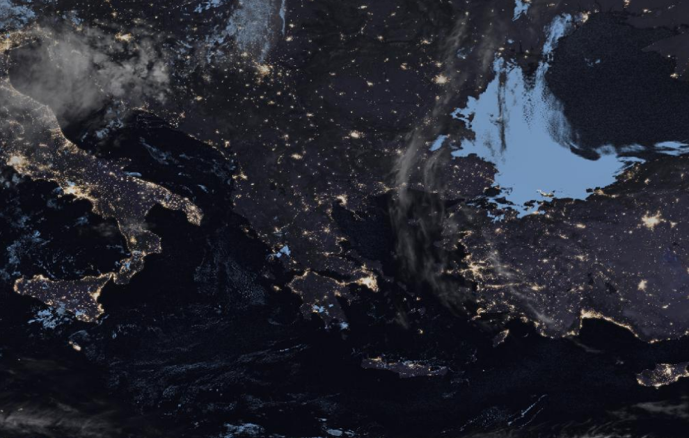 Τελευταία δορυφορική εικόνα νεφοκάλυψης