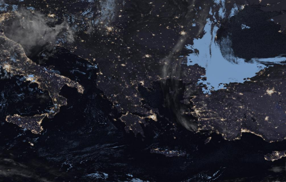 Τελευταία δορυφορική εικόνα νεφοκάλυψης