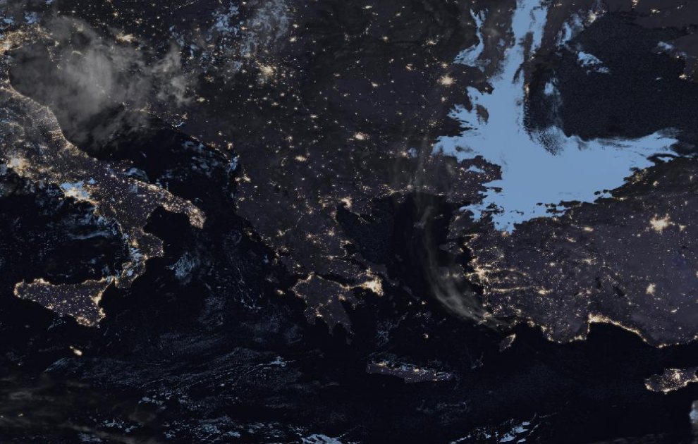 Τελευταία δορυφορική εικόνα νεφοκάλυψης