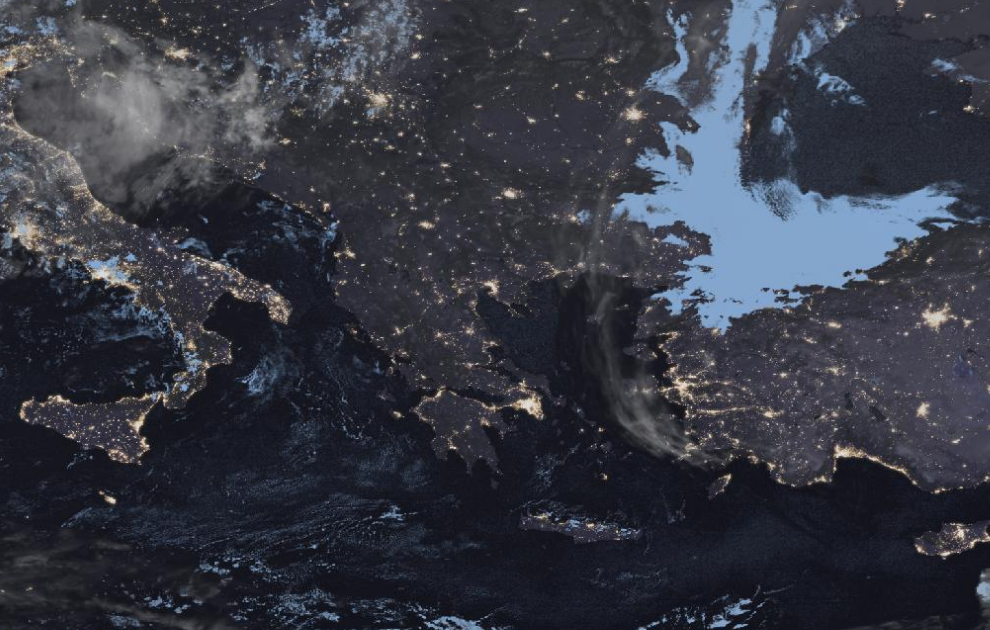 Τελευταία δορυφορική εικόνα νεφοκάλυψης