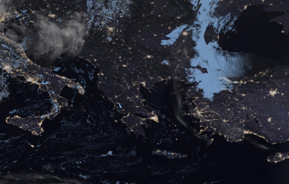 Τελευταία δορυφορική εικόνα νεφοκάλυψης