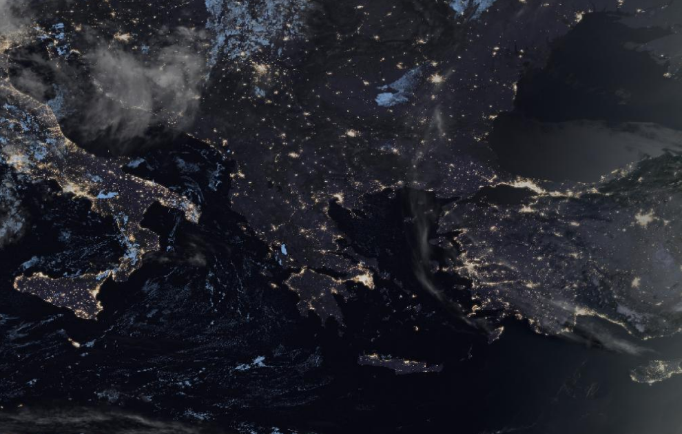 Τελευταία δορυφορική εικόνα νεφοκάλυψης