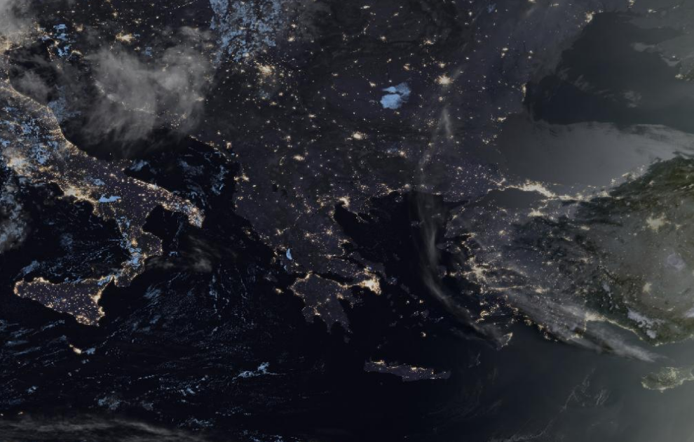 Τελευταία δορυφορική εικόνα νεφοκάλυψης