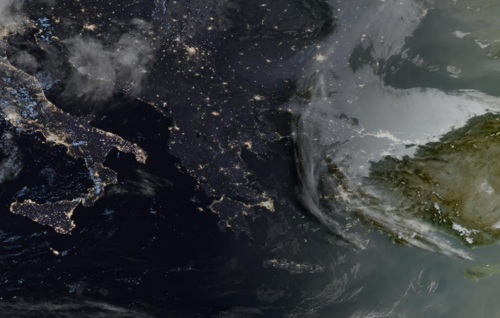 Τελευταία δορυφορική εικόνα νεφοκάλυψης