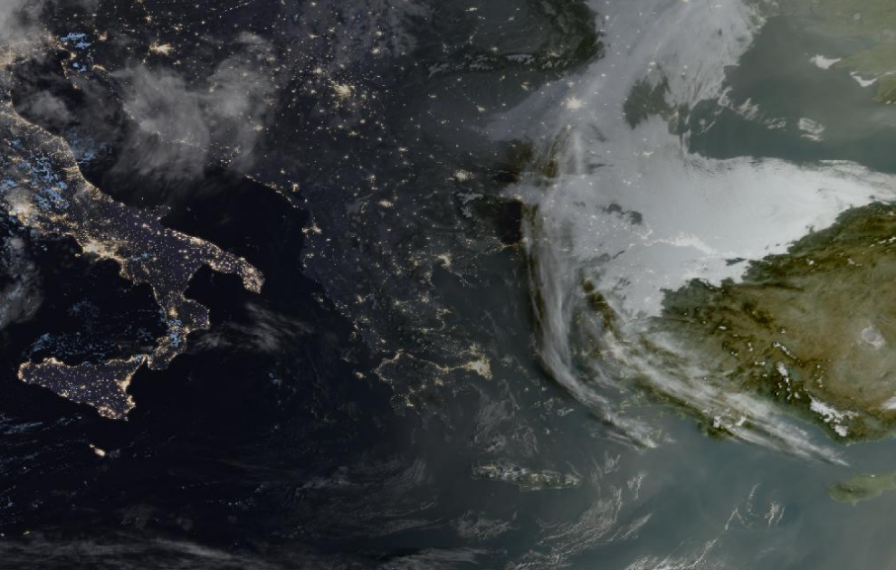 Τελευταία δορυφορική εικόνα νεφοκάλυψης