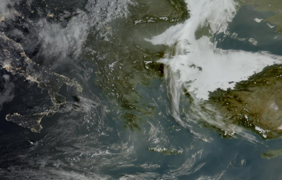 Τελευταία δορυφορική εικόνα νεφοκάλυψης