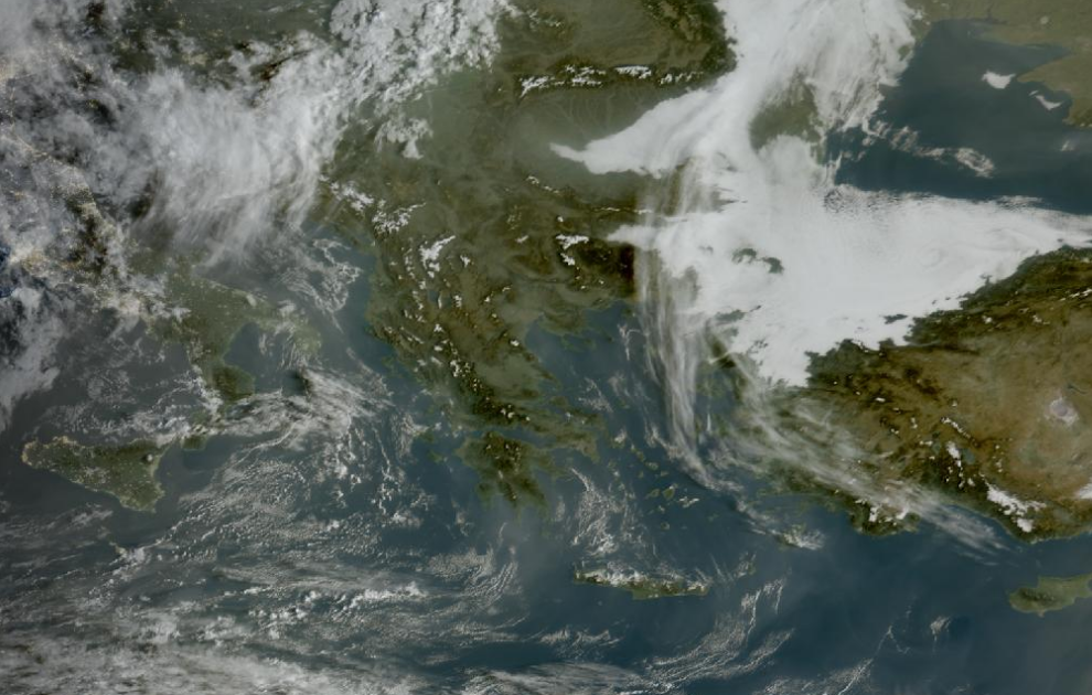 Τελευταία δορυφορική εικόνα νεφοκάλυψης