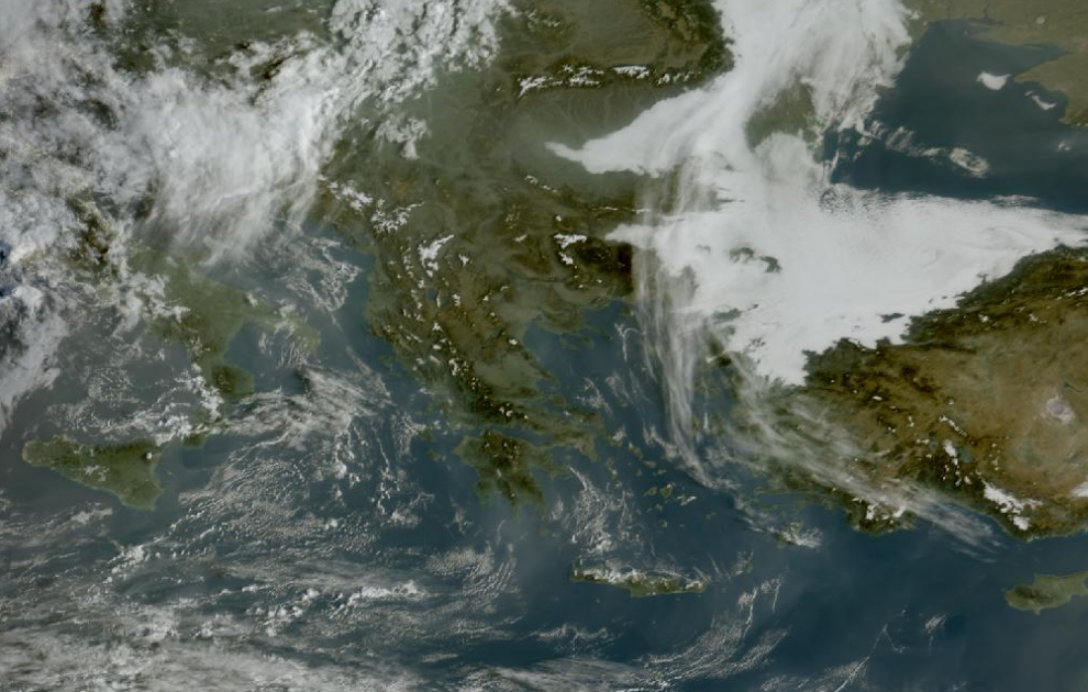 Τελευταία δορυφορική εικόνα νεφοκάλυψης