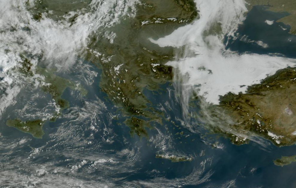 Τελευταία δορυφορική εικόνα νεφοκάλυψης