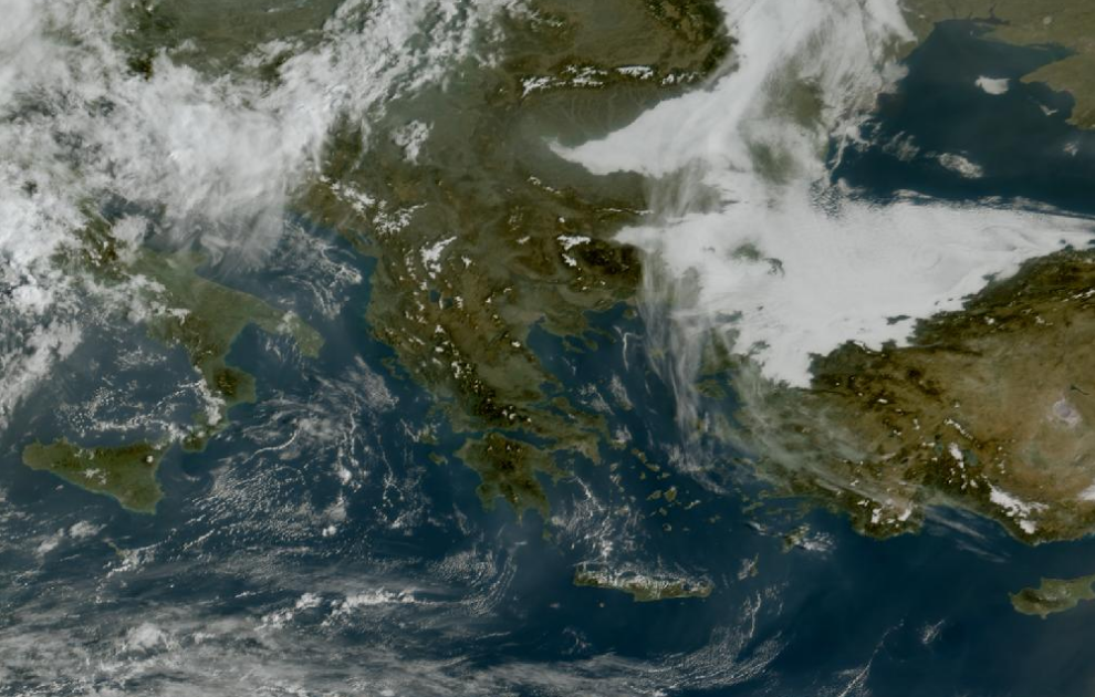 Τελευταία δορυφορική εικόνα νεφοκάλυψης