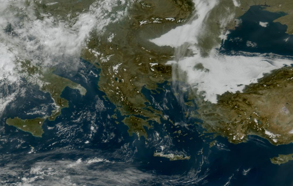 Τελευταία δορυφορική εικόνα νεφοκάλυψης