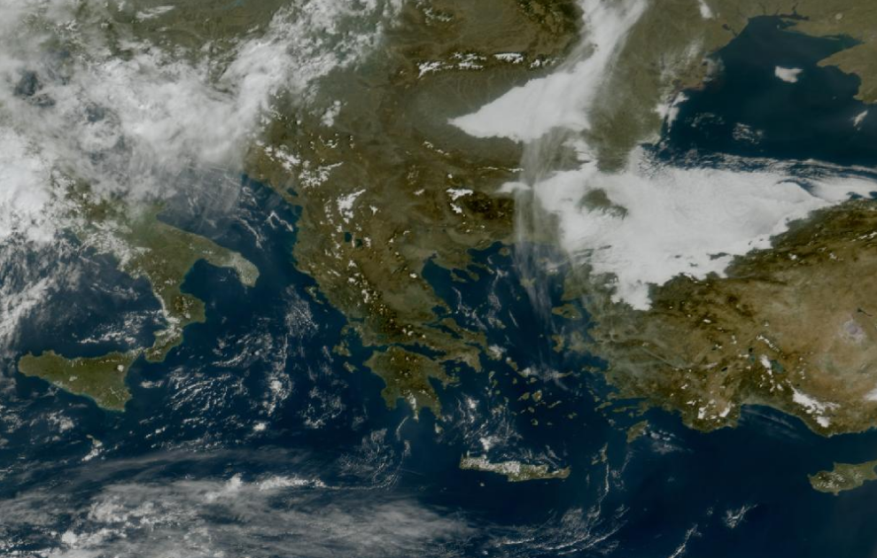 Τελευταία δορυφορική εικόνα νεφοκάλυψης