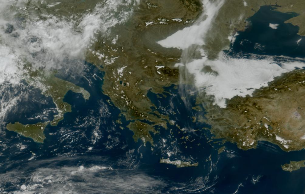 Τελευταία δορυφορική εικόνα νεφοκάλυψης