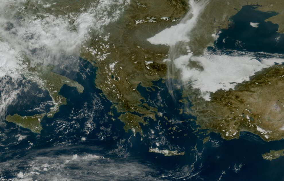 Τελευταία δορυφορική εικόνα νεφοκάλυψης