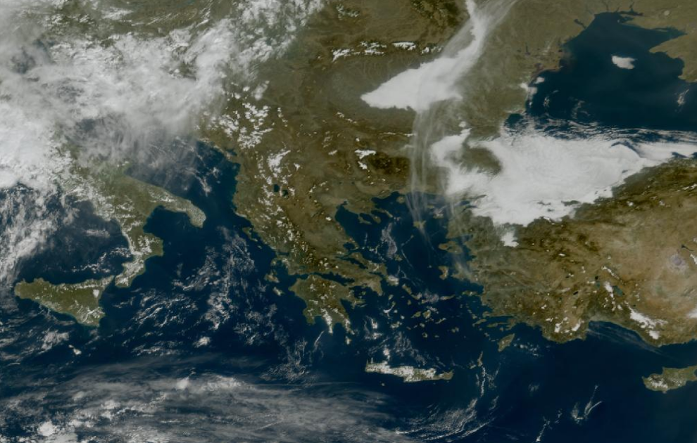 Τελευταία δορυφορική εικόνα νεφοκάλυψης