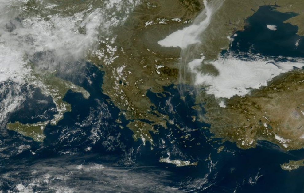 Τελευταία δορυφορική εικόνα νεφοκάλυψης