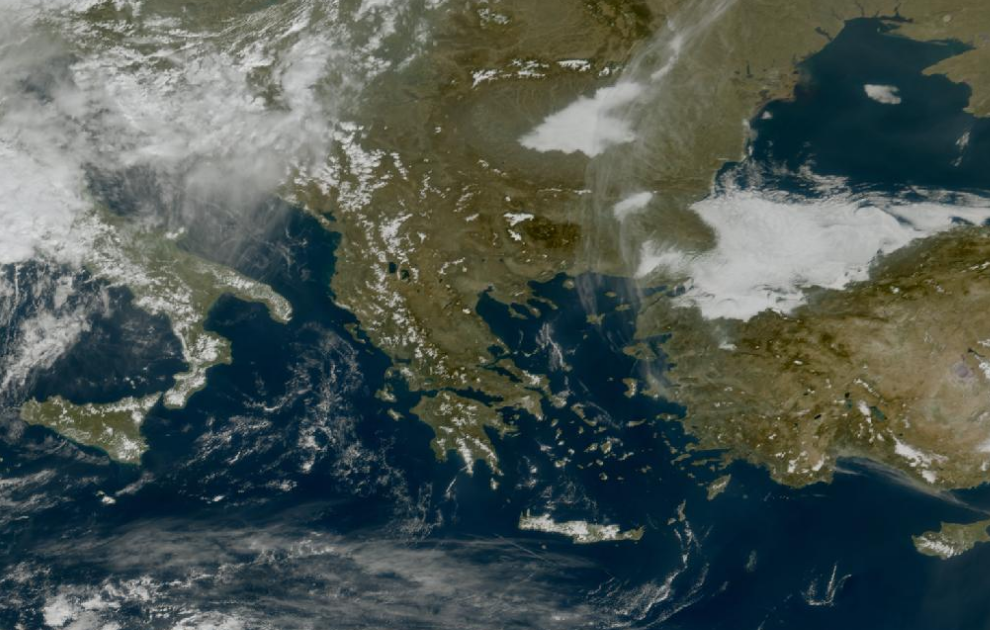 Τελευταία δορυφορική εικόνα νεφοκάλυψης