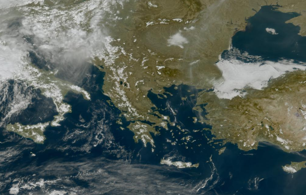 Τελευταία δορυφορική εικόνα νεφοκάλυψης