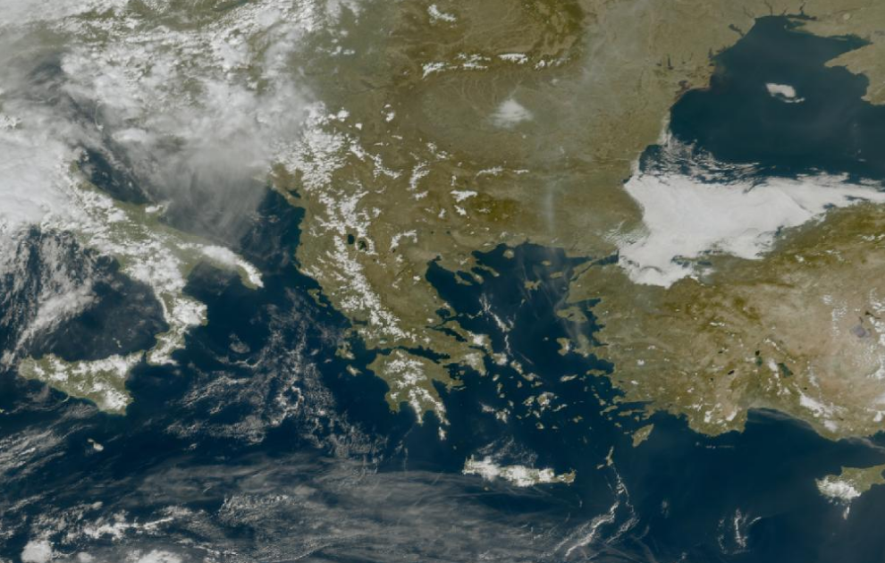 Τελευταία δορυφορική εικόνα νεφοκάλυψης