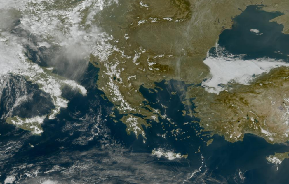 Τελευταία δορυφορική εικόνα νεφοκάλυψης