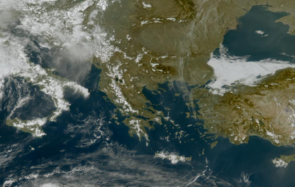 Τελευταία δορυφορική εικόνα νεφοκάλυψης