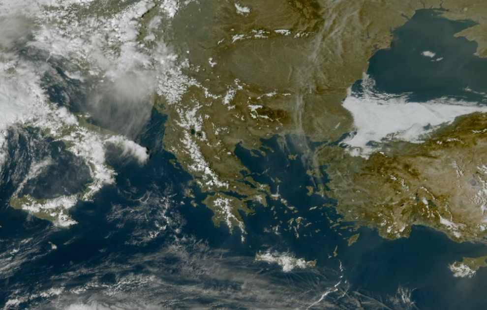 Τελευταία δορυφορική εικόνα νεφοκάλυψης