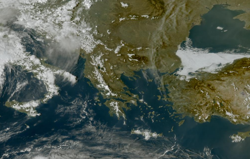 Τελευταία δορυφορική εικόνα νεφοκάλυψης