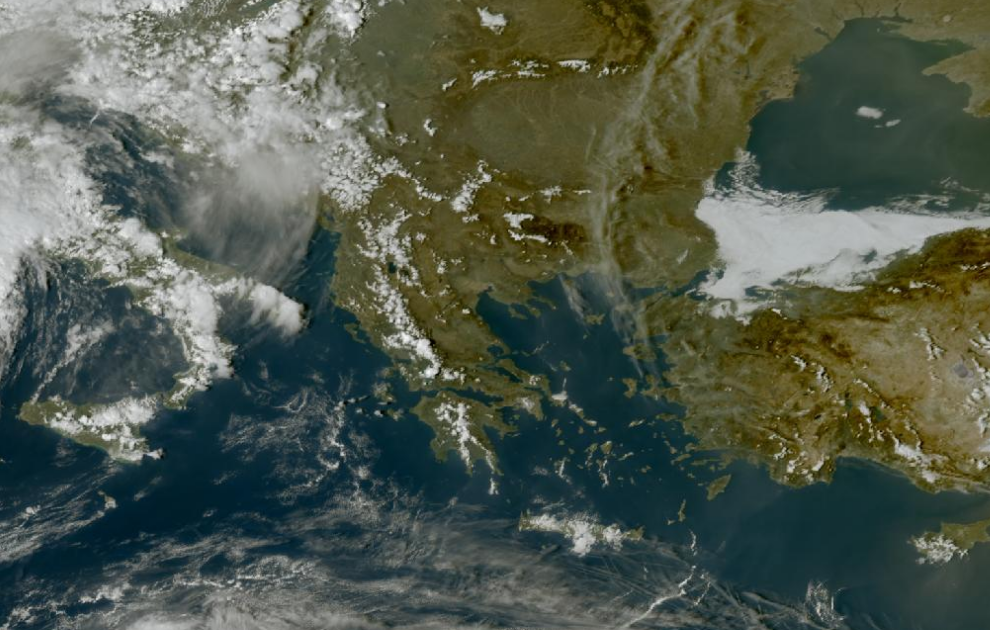 Τελευταία δορυφορική εικόνα νεφοκάλυψης