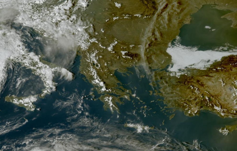 Τελευταία δορυφορική εικόνα νεφοκάλυψης