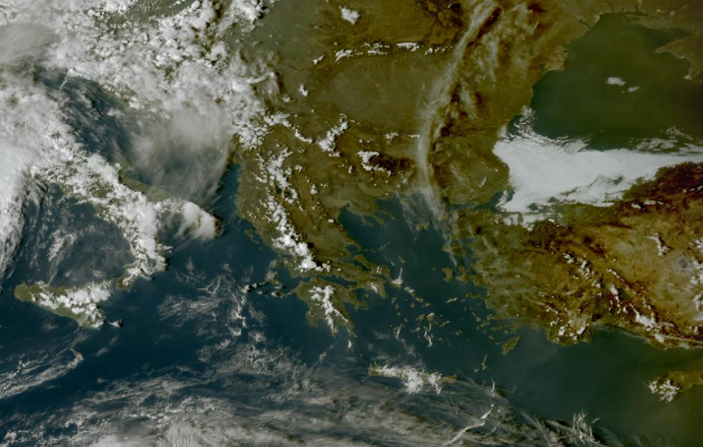 Τελευταία δορυφορική εικόνα νεφοκάλυψης