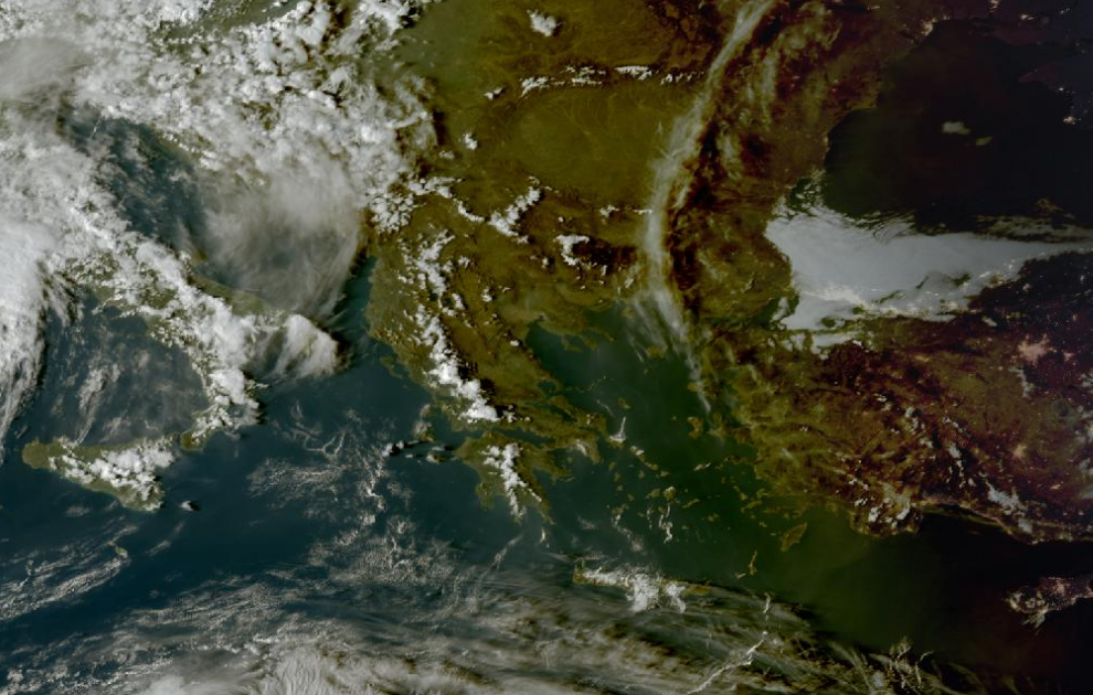 Τελευταία δορυφορική εικόνα νεφοκάλυψης