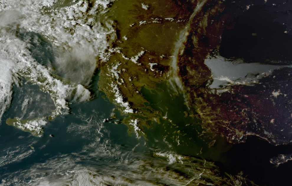 Τελευταία δορυφορική εικόνα νεφοκάλυψης