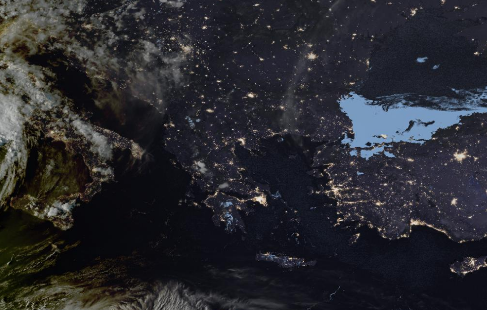 Τελευταία δορυφορική εικόνα νεφοκάλυψης