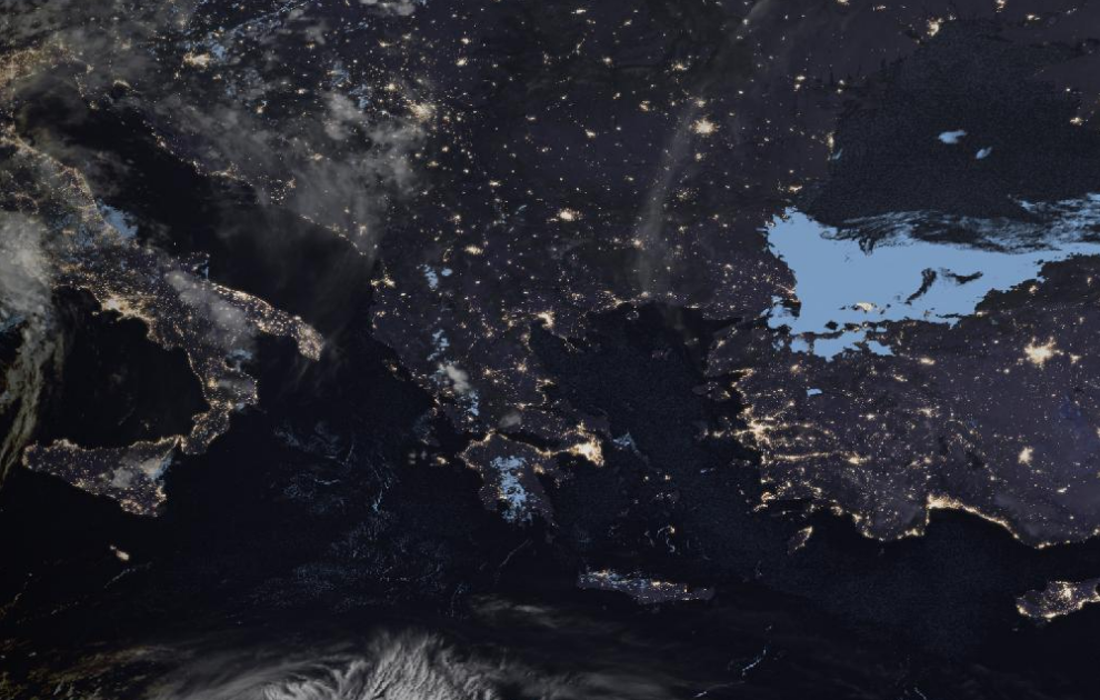 Τελευταία δορυφορική εικόνα νεφοκάλυψης