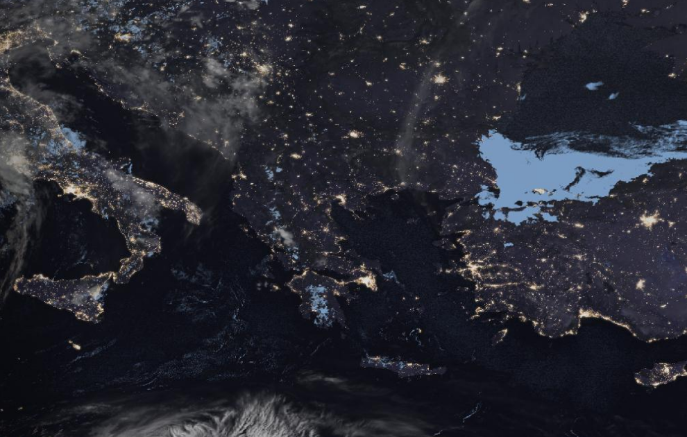 Τελευταία δορυφορική εικόνα νεφοκάλυψης