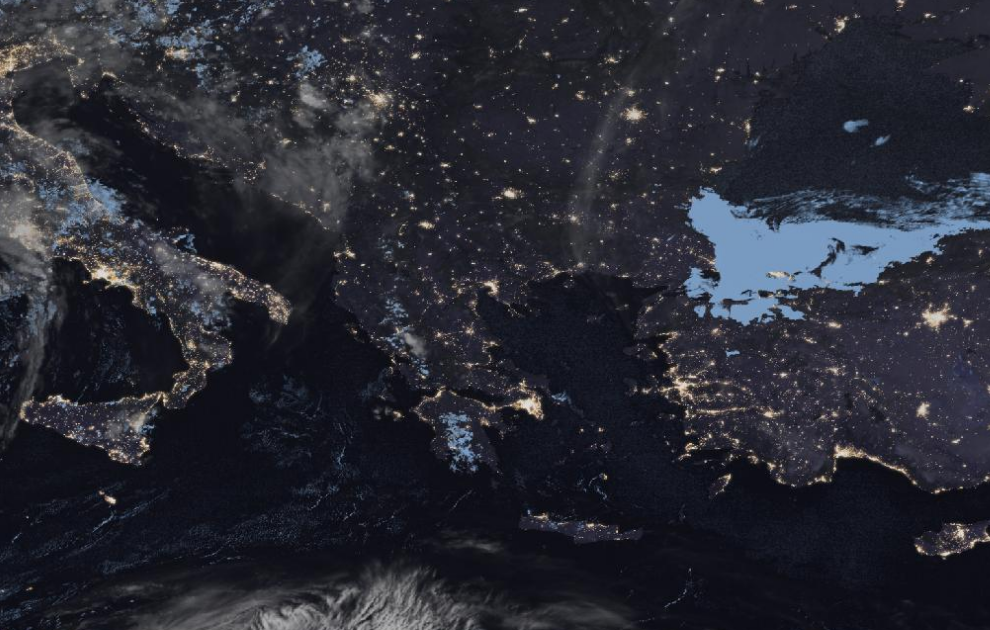 Τελευταία δορυφορική εικόνα νεφοκάλυψης