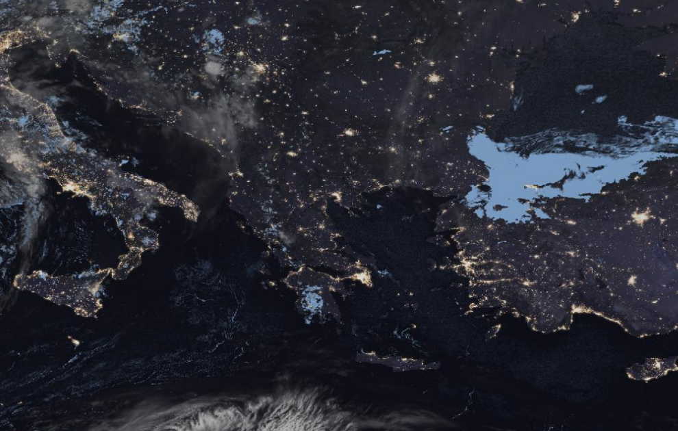 Τελευταία δορυφορική εικόνα νεφοκάλυψης