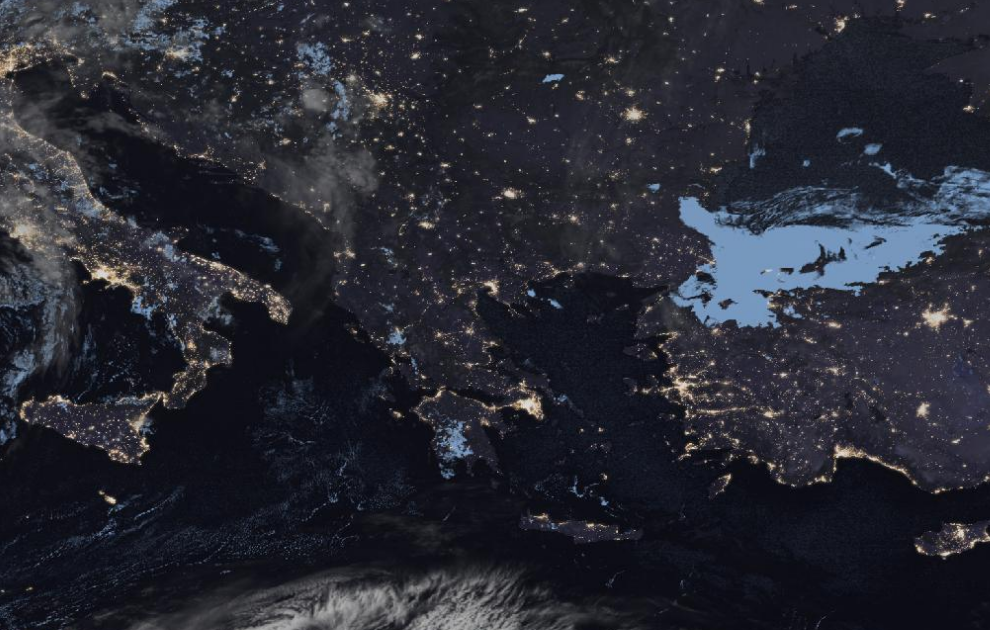 Τελευταία δορυφορική εικόνα νεφοκάλυψης