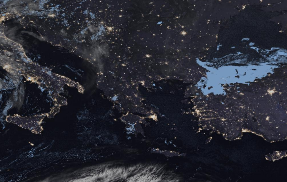 Τελευταία δορυφορική εικόνα νεφοκάλυψης