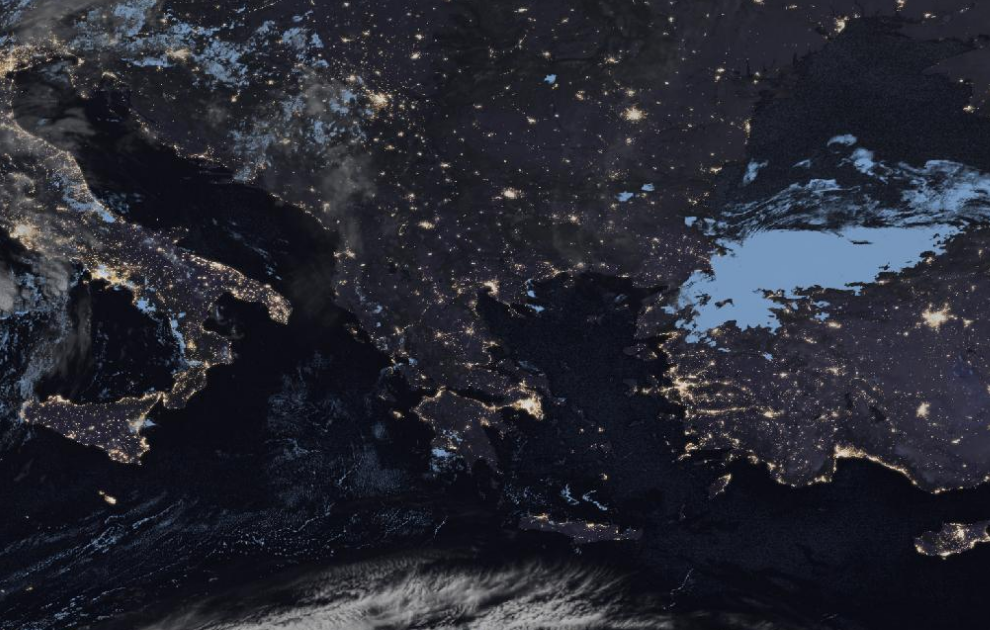 Τελευταία δορυφορική εικόνα νεφοκάλυψης