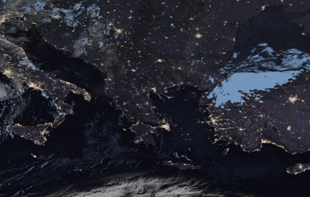 Τελευταία δορυφορική εικόνα νεφοκάλυψης