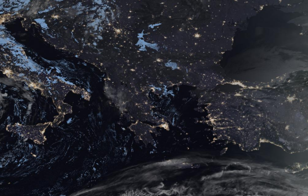 Τελευταία δορυφορική εικόνα νεφοκάλυψης